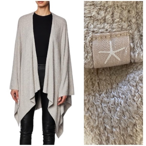 Barefoot Dreams Sweaters - Barefoot Dreams Beige CozyChic Lite Weekend Sweater Wrap